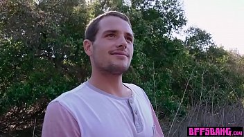 Preview 2 of Young Teen Boy And Girl - Hiking hotties fucked outdoor by a helpful stranger
