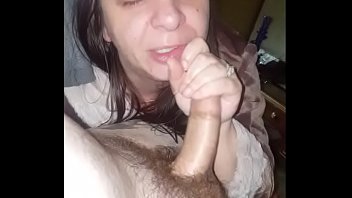 Preview 2 of Hairy Auntie - Hot blowjob with a dripping creamy pussy