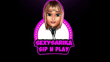 Preview 1 of Penis Ring Sex - SexySarika Sip N Play Behind The Scenes Feat Rose