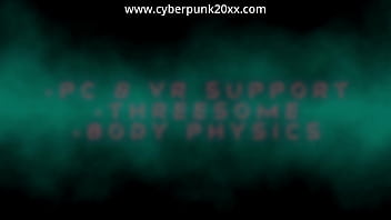 Preview 2 of Xxx Sex Taxe - Cyberpunk 2077 hentai porn parody. Hot big tits cyborgs burning the city