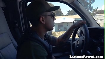 Preview 1 of Japanese Vintage Bdsm Movie - Real latina beauty banged by border security