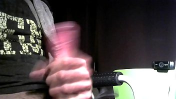 Preview 2 of Ffm Strapon Guy - stroking my big white cock