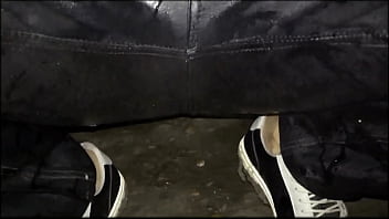 Preview 2 of Mood Pain - piss and cum in winter jacket and leather pants