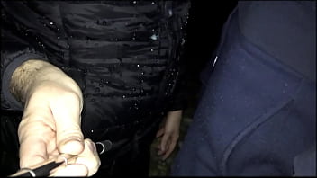 Preview 3 of Mood Pain - piss and cum in winter jacket and leather pants