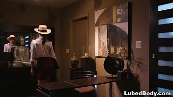 Preview 1 of Toww On Tow - Detective needs some stress relief massage - Abella Danger and Haley Reed