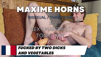Preview 1 of Skinny Anorexic From Skinnyfans - Wild Double Penetration and Intense Fisting for MAXIME HORNS &amp_ vegetables in our ass ! sexymarghot