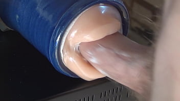 Preview 3 of Japanese Jails - Playing with my new blowjob masturbator toy