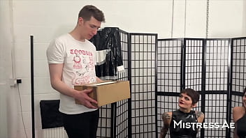 Preview 1 of Dasi Fuk - Two Dommes And The Delivery Boy - The Restraint