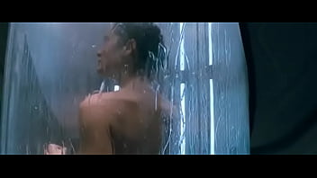 Preview 2 of Two Girls One Bo Sex - Carrie Anne Moss shower scene in red planet