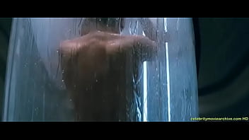 Preview 1 of Two Girls One Bo Sex - Carrie Anne Moss shower scene in red planet