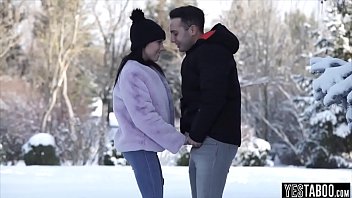 Preview 1 of Girl Using - Playing in the snow leads to anal sex
