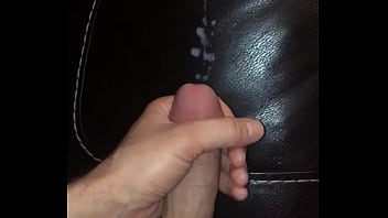 Preview 2 of Visio Skype - Bigcockcumshot tugs his thick hard cock big balls full of warm thick cremy cum unload a powerful cumload on my couch
