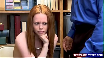 Preview 2 of Indiana Heroin Xxx - Readhead Teen Shoplyfter Open Her Legs for Officer