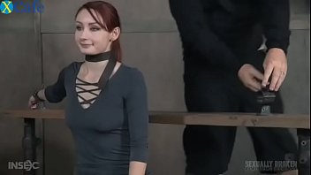 Preview 1 of Av Debut 2nd 1 - Severe sloppy throatfuck of restrained ginger whore
