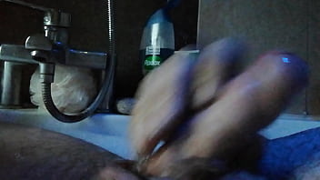 Preview 2 of Didlo Making - Bath wank