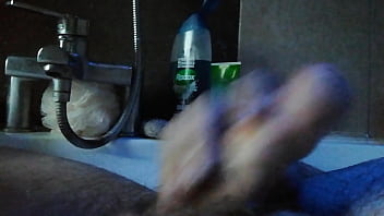 Preview 3 of Didlo Making - Bath wank