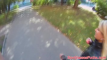 Preview 2 of Spleeing Sister Pron - Real teen fucked outdoors in spycam action