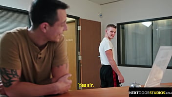 Preview 1 of Oper Mini Xxx - Twink Passerby Smashed By Hot Tatted Stranger - Kyle Wyncrest,  Jack Waters - NextDoorRaw