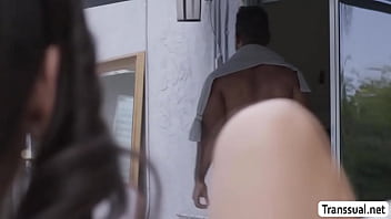 Preview 1 of Jodeaninp Mom - Slutty Tgirl Zariah Aura ass pounded by Rodrigo Amor