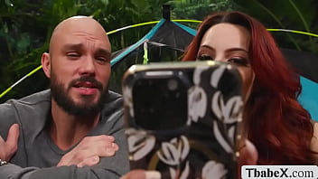Preview 1 of Mom Son Porn Anal - Super hot TS camper ass pounded in the jungle