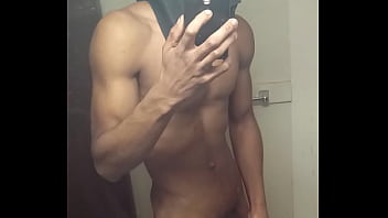 Preview 2 of Mujeres Haitianas Desnuda - Black male skinny with mucels masterbation