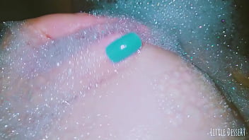 Preview 4 of Oil Vibes - Girl with Small Tits Loves 2 Touch her in the Bath!