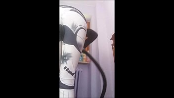 Preview 2 of Porn Vereo - what a naughty housewife! all naked and struggling with the vacuum cleaner
