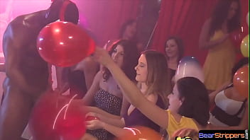 Preview 3 of Mom Alexa Faowx - CFNM babes partying with black stripper