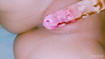 Preview 2 of Www Xn Xxx Comhd - Horny GIRL in the SPA can&#039_t Wait for 2 Minutes her GLASS DILDO