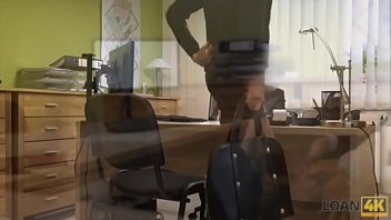Preview 3 of Penis Disfunctions - LOAN4K. Blonde hottie with pigtail is owned by loan manager for cash