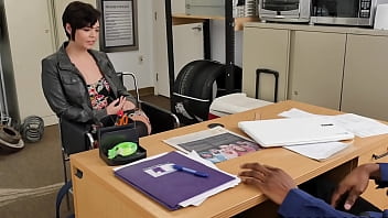 Preview 1 of Lady Fayre Devil - Short haired beauty is contrived into taking directors BBC