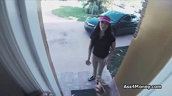 Preview 2 of Fastim Six - Pizza delivery girl fucks for cash on video