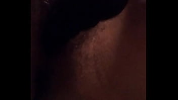 Preview 3 of Kinner F - Amateur horny girl with bush, tight pussy masterbating with dildo part 1