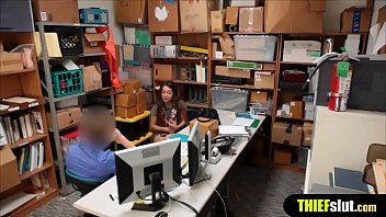 Preview 2 of Ariella Ferrera Mom Fucked - Petite brunette thief chick gets humiliated by a cop