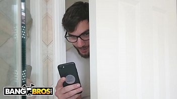 Preview 1 of Miss Gril Hd - BANGBROS - Logan Long Finds His BFF&#039_s Busty Mom Nina Elle Masturbating In The Bathroom