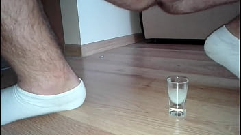 Preview 4 of Turns Into Wife Swap - Cumshot on Glass