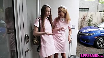 Preview 1 of Poetry Corner - Stunning teen stewardesses fucked their lucky frined