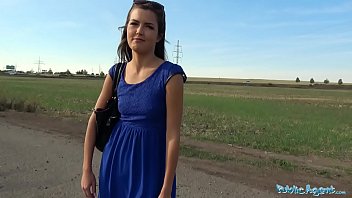 Preview 2 of Booth Anal - Public Agent Tight sexy Czech shaved pussy fucked outdoors