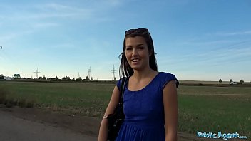 Preview 1 of Booth Anal - Public Agent Tight sexy Czech shaved pussy fucked outdoors