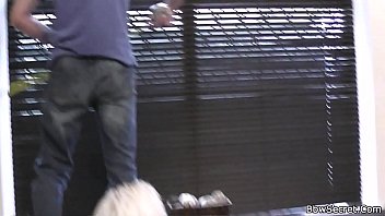 Preview 2 of Harem 9 Mp4 - She finds him cheating with busty blonde