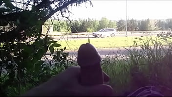 Preview 2 of My Hairy Stepmom - public jerking ,  dick flash