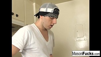Preview 2 of Jmac Brandi Love - Mason Moore has a hardcore kitchen fuck with her boyfriend