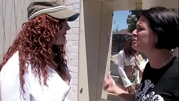 Preview 1 of Remy Loxrois - Naughty brunette babe carries water for redhaired floozie Audrey Hollander  in nasty foursome action