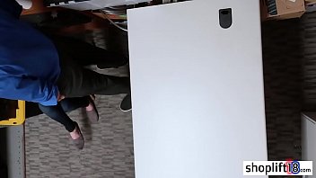 Preview 3 of Aurora Jolie Anal Gape Extremo - Tattooed big tits teen busted by a cop because of fraud