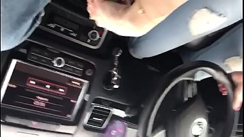 Preview 3 of Sane Laun Hd Sex Videos - stroke small dick in car outside using phone with other hand