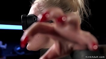 Preview 4 of Virgin Black Babe - Gagged and leaned back blonde bound