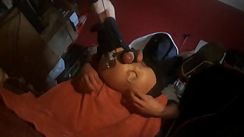 Preview 3 of Lesbian Spit Roast - starving ass