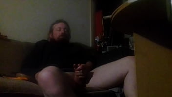 Preview 3 of Incest Porn Daddy - Im erect so i put lube on my cock and pull it.