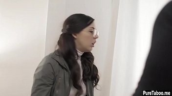 Preview 3 of Andi Jame - Rescued nerdy teen rough smashed by a social worker