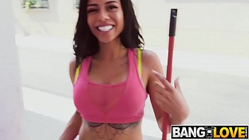 Preview 1 of Lesbians Fu - Canela Skin In Big Booty Maid Gets It In The Ass